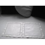 Dessous de vase ou de plateau (2)en pur fil de lin jours echelle brod�s main ourlets cousus main