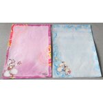 Deux feuilles de papier diddl, format a4 (21x29. 7cm) - fonds rose et bleu - petits carreaux - décors ... Deux feuilles de papier diddl, format a4 (21x29. 7cm) - fonds rose et bleu - petits carreaux - décors ...