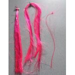 Deux mches a clip pour extension de cheveux - rose vif et violet - longueur environ 35cm