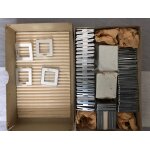 Diapositives aluminium, caches + verres, 2, 8 x 2, 8 et 1, 8 x 1, 8 Diapositives aluminium, caches + verres, 2, 8 x 2, 8 et 1, 8 x 1, 8