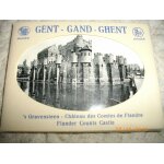 Dix petites photos, style cartes postales du chteau des comtes de flandre a gand (gent - ghent)