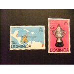 Dominique dominica 1976 copa del mundo de cricket yvert n� 485 / 486 * * mnh