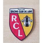 Ecusson brod� rcl football club 1906 racing club de lens thermocollant, pas besoin de couture 6x8 cm