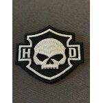 Ecusson patch brod� thermocollant harley davidson , mod�le t�te de mort