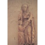 Eglise d' isle - aumont : statue de saint joseph et l' enfant (ecole troyenne, 16me sicle) .