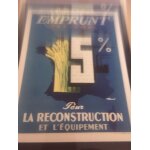 Emprunt national 5% pour la reconstruction et l'quipement - villemot - photo originale kodak pour l'expositio ...