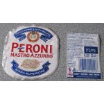Ensemble de 2 etiquettes d'une bouteille de bi�re birra peroni nastro azzurro - bi�re d' italie