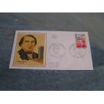 Enveloppe 1er jour - soie - ernest renan 1823 - 1892