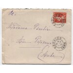 Enveloppe cad double cercle (tirets cercle intérieur) 1913 cadalen (tarn) Enveloppe cad double cercle (tirets cercle intérieur) 1913 cadalen (tarn)