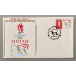 Enveloppe premier jour fdc jeux olympiques d' hivers alberville 1992 patinage artistique