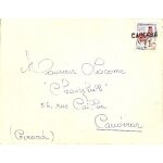 Enveloppe timbr�e. env 1950 . surcharge caud�ran (gironde)