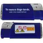 Espagne mini briquet lighter isqueiro bleu yo nunca llego tarde, solo creo expectativas