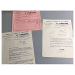 Etablissements paintiaux - fabrique de tolerie - poubelles - paris : 4 factures & lettres (1947 / 49) ...