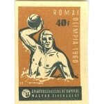 Etiquettes de bo�tes dallumettes hongrie 1960 : water polo / jeux olympiques rome 1960
