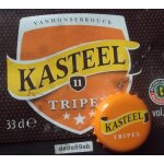 Etiquette et capsule de bi�re belge . kasteel . tripel ( orange )
