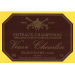 Etiquette de champagne veuve cheurlin brut, celles / ource brun et or