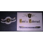 Etiquette papier ros� de cabernet caves de moc - baril albert besombes st hilaire st florent