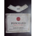 Etiquette. . . pommard  les poutures . domaine lejeune. 1er cru. 2005.