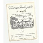 Etiquette de vin chateau bellegarde margaux 1999 neuf