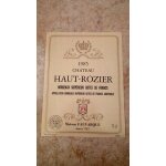 Etiquettes de vin chteau haut rozier bordeaux suprieur ctes de francs 1985