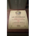 Etiquette de vin ch�teau les rousseaux premi�re c�te de blaye 1991