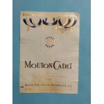 Etiquette de vin mouton cadet 1988