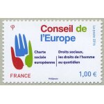 Conseil de l'europe : logo de la charte sociale europ�enne ann�e 2016 timbre de service n 168 yvert et ...