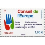 Conseil de l'europe logo de la charte sociale europenne anne 2016 timbre de service n 168 yvert et ...