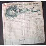 Facture de 1926 quincaillerie en gros armurerie spcialit pour batiments brossard filloche moulins allier ...