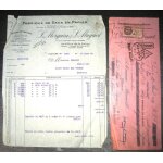 Facture et son mandat a l'ordre de 1929. fabrique de sacs en papier maison l. morquin fonde en 1885. ...