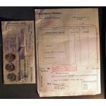 Facture et son mandat a l'ordre de 1933. desmarais fr�res p�troles, essences huiles combustibles et de ...