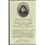 Faire part de décès de madame camille fabre née eugénie gayraud, rappelée a dieu le 15 janvier 1933 Faire part de décès de madame camille fabre née eugénie gayraud, rappelée a dieu le 15 janvier 1933