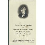 Faire part de d�c�s de madame kleinschmidt n�e marie irland�s, rappel�s a dieu le 16 mars 1936 dans sa ...