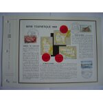 Feuillet philat�lique cef 86 - s�rie touristique 1969 : barrage de vouglans, la trinit� - sur - mer, ...