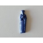 F�ve ancienne plate moyet perrin roi emaille bleu biscuit porcelaine