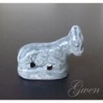 Feve ane gris porcelaine miniature Feve ane gris porcelaine miniature