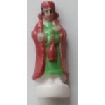 Fve brillante personnage long manteau rouge et robe verte