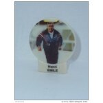 F�ve brillante plate th�me foot = henri emile , au verso : equipe de france f f f , de la s�rie les rois ...