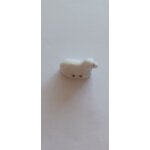 F�ve brillante = f�ve santon de no�l cr�che mouton couch� / 2 - socle blanc