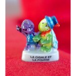 Feve fables de la fontaine la cigale et la fourmi. f�ve 2003. epiphanie. galette des rois.