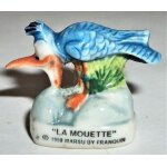 F�ve de galette des rois a collectionner : la mouette de la s�rie gaston lagaffe de 1998 - f�ve brillante ...