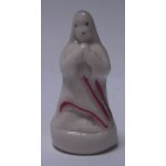 Fve marie (agenouille / robe blanche, voile marron clair)