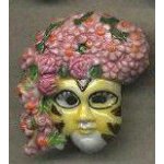 F�ve masque coiffe de fleurs - s�rie les masques v�nitiens (2001)