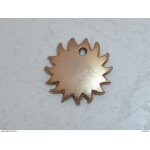 F�ve en m�tal dor� or banette pendentif = s�rie nuit etoil�e de 2003 = un soleil