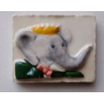 Fve plate de brunhoff babar de 1991 (cramique emaille)