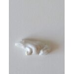 F�ve plate grenouille porcelaine biscuit blanche