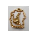 Fve plate en mtal dor = srie signe du zodiaque horoscope = capricorne en mdaillon pendentif