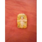 F�ve rectangulaire santon divin enfant j�sus sur paille