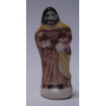 F�ve roi mage / roimage barbu avec tunique marron et cape jaune