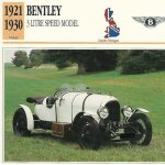 Fiche atlas voiture bentley 3 litre speed model